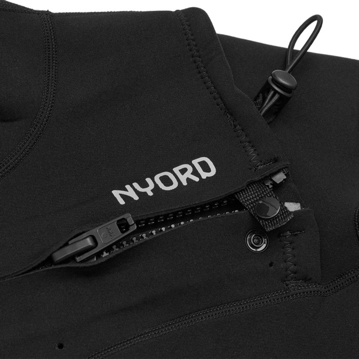 2024 Nyord Mens Tempus 2/2mm Short Sleeve Chest Zip Wetsuit N04BA00010 - Black